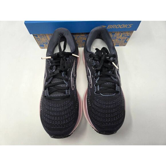 BROOKS GLYCERIN 19 BLACK PINK ATHLETIC RUNNING SHOES WOMENS SIZE 10 D WIDE EUC - Picture 2 of 7
